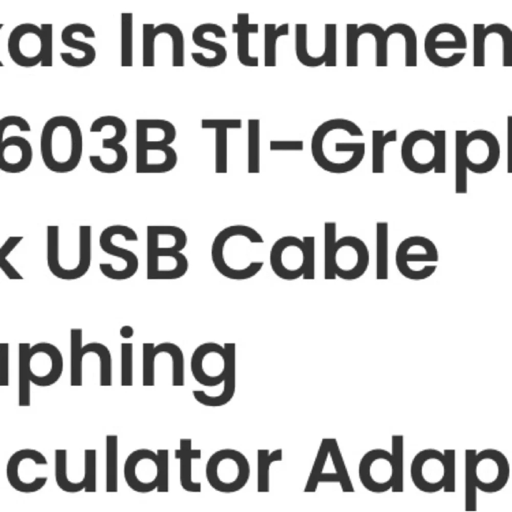 Texas Instruments Graph Data Link & USB Cable Set TI-83 Plus Graphing Calculator